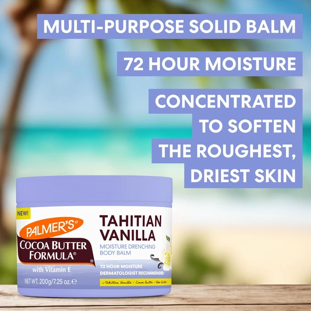 Alt view image 3 of 7 - Cocoa Butter Formula, Tahitian Vanilla Moisture Drenching Body Balm (7.25 oz), Warm Vanilla Body Moisturizer for Dry Skin, Softens & Nourishes, 72-Hour Moisture, Dermatologist Approved