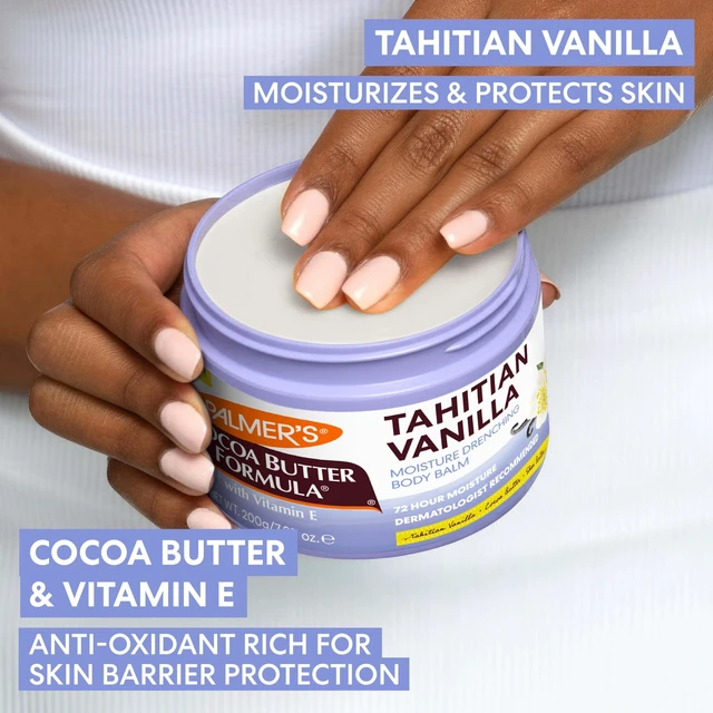 Alt view image 4 of 7 - Cocoa Butter Formula, Tahitian Vanilla Moisture Drenching Body Balm (7.25 oz), Warm Vanilla Body Moisturizer for Dry Skin, Softens & Nourishes, 72-Hour Moisture, Dermatologist Approved