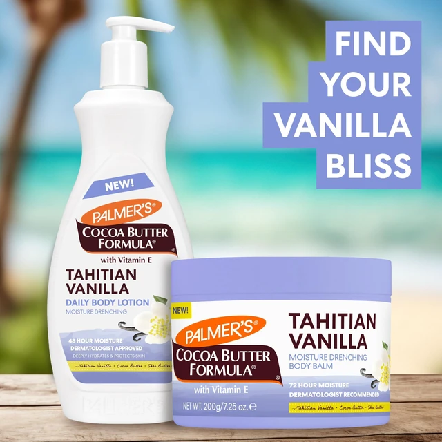 Alt view image 7 of 7 - Cocoa Butter Formula, Tahitian Vanilla Moisture Drenching Body Balm (7.25 oz), Warm Vanilla Body Moisturizer for Dry Skin, Softens & Nourishes, 72-Hour Moisture, Dermatologist Approved
