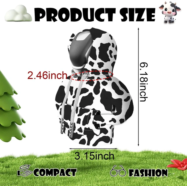 Alt view image 2 of 7 - Car Gear Shift Hoodie, Cute Cow Stripe Shifter Knob Hoodie Cover for Cars, Trucks, SUVs, Auto Interior Protector Decoration Gadgets for Women Men 2024