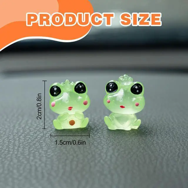 Alt view image 3 of 7 - Luminous Frog Car Dashboard Decor, 6PCS Fun Frog Car Dash Decorations Rear View Mirror Ornament Interior Accessories