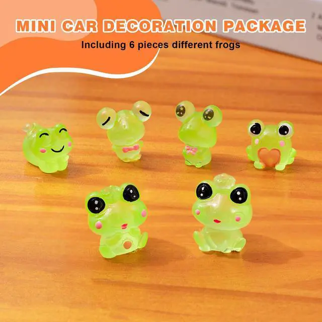 Alt view image 5 of 7 - Luminous Frog Car Dashboard Decor, 6PCS Fun Frog Car Dash Decorations Rear View Mirror Ornament Interior Accessories