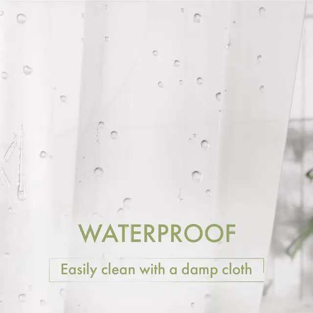 Alt view image 4 of 7 - Shower Curtain Liner, 72x72 Plastic Frosted Shower Liner, Cute PEVA Shower Curtain Liners, Waterproof Vinyl Shower Curtain Liner with 3 Magnets, Lightweight Shower Curtains for Bathroom