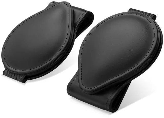 Main image of Sunglass Holder for Car, Magnetic PU Leather Visor Clip, 2 Pack | 2-Pack PU Leather Magnetic Glasses Mount Holder Eyeglasses Hanger Clip Visor Accessories for All Car Models, Black
