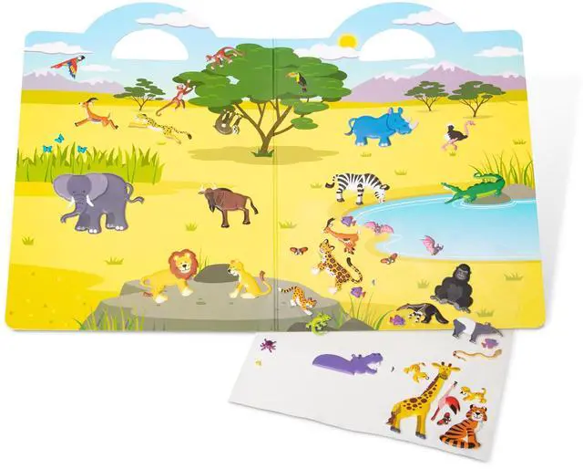 Alt view image 3 of 7 - Melissa & Doug Puffy Sticker Play Set: Safari - 42 Reusable Stickers - FSC Certified