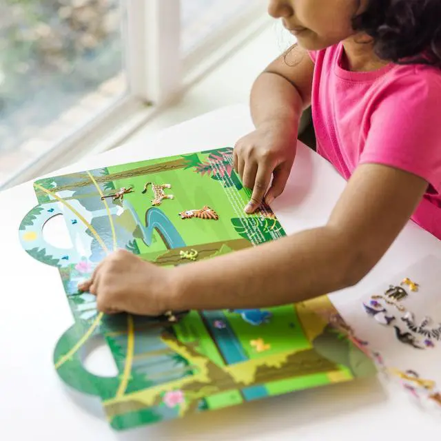 Alt view image 2 of 7 - Melissa & Doug Puffy Sticker Play Set: Safari - 42 Reusable Stickers - FSC Certified
