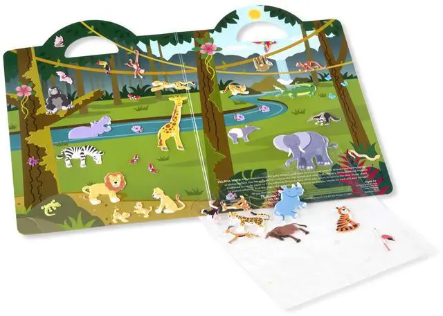 Alt view image 5 of 7 - Melissa & Doug Puffy Sticker Play Set: Safari - 42 Reusable Stickers - FSC Certified