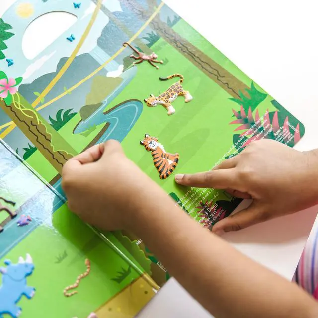 Alt view image 6 of 7 - Melissa & Doug Puffy Sticker Play Set: Safari - 42 Reusable Stickers - FSC Certified