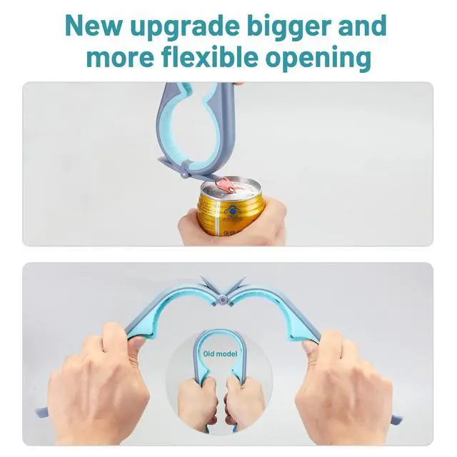 Alt view image 4 of 7 - Jar Bottle Opener for Weak Hands,4 &5 in 1 Multi Function Non-Slip Can Lid Opener Tools with Silicone Jar Gripper Pad,Suitable for Seniors,Children and Arthritic Hands (Light Blue)
