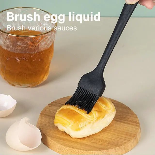 Alt view image 5 of 5 - Silicone Basting Pastry Brush, Heat Resistant Cooking Brush for Oil and Sauce. BPA Free and Dishwasher Safe (2 Pcs).