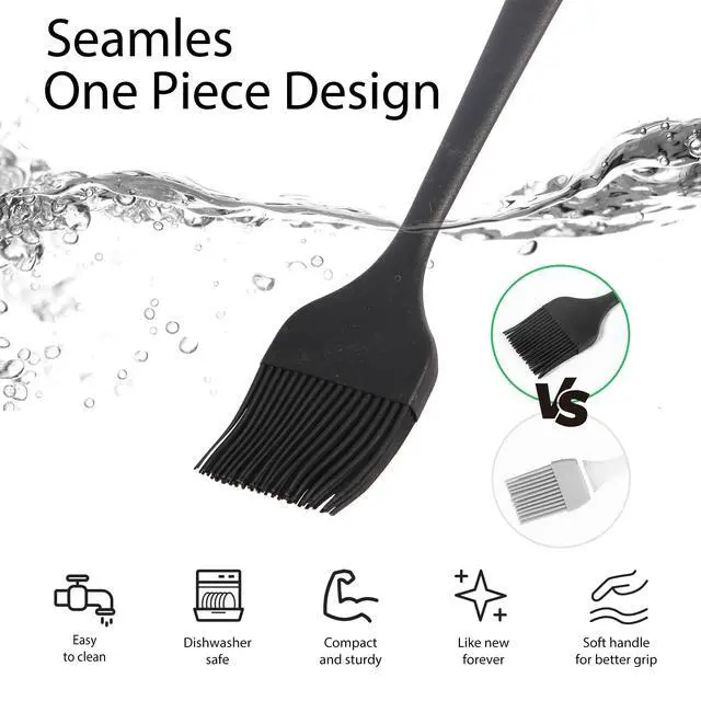 Alt view image 4 of 5 - Silicone Basting Pastry Brush, Heat Resistant Cooking Brush for Oil and Sauce. BPA Free and Dishwasher Safe (2 Pcs).