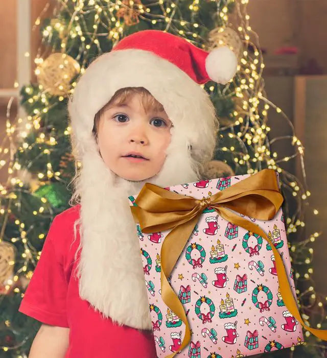 Alt view image 3 of 6 - Christmas Wrapping Paper, Christmas Decorations Bags, Xmas Wrapping Paper | Stocking Stuffers, 12Pcs Wrapping Paper, Christmas Gift Games Activity Party Favors Supplies for Kids Men Women 21" x 28"