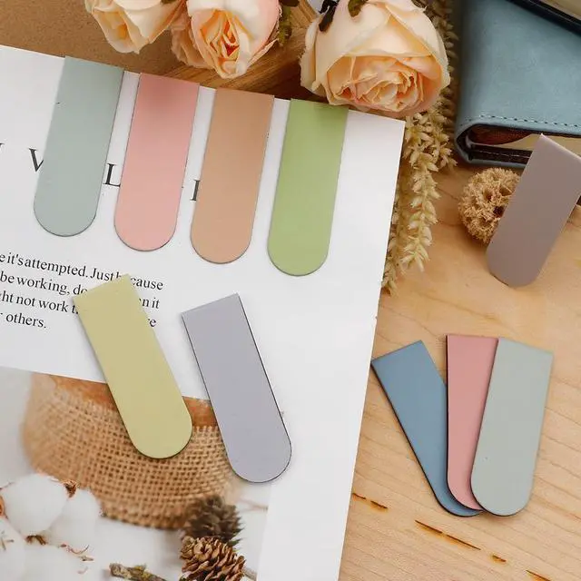 Alt view image 5 of 7 - Magnetic Bookmarks, 15PCS Magnetic Cute Bookmark for Teacher, Women, Men & Kids - Solid Colorful Light Bookmarks (Pack of 15)