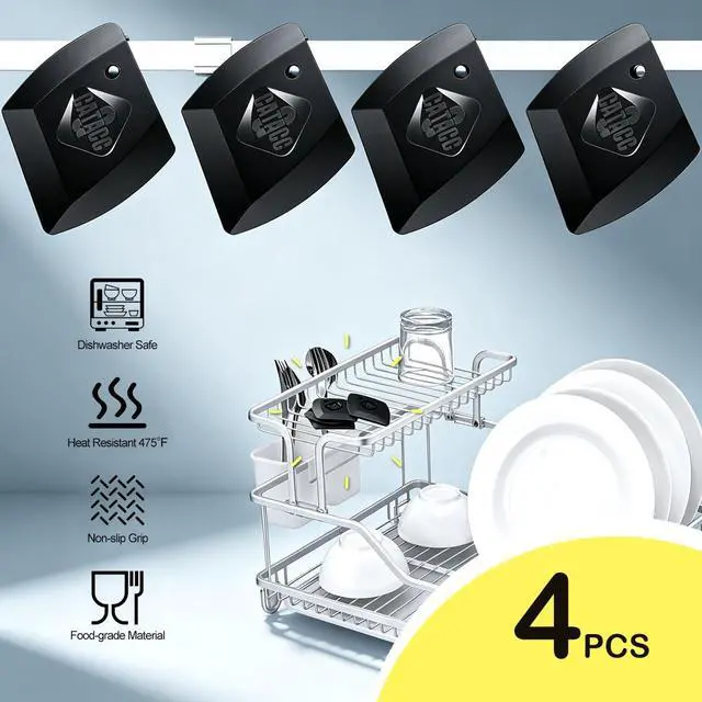 Alt view image 7 of 7 - 4-Pack Pan Scraper, Non Scratch Plastic Dish Scrapers | Heatproof, 4 Corner Shapes, Cleans Pan Pot and Cuts Dough, Dishwasher Safe, Scrapes Burnt Food Fast
