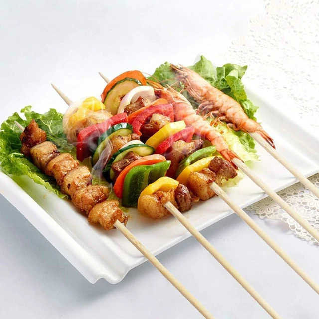 Alt view image 7 of 7 - Fu Store Bamboo Skewers 6 Inch Bamboo Sticks 100pcs BBQ Kabob Skewers | Barbecue Grill, Appetizer, Fruit, Corn, Chocolate Fountain, Cocktail, Art, Craft, Set of 100 Pack