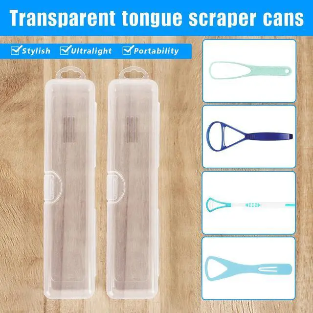 Alt view image 6 of 7 - Tongue Scraper Case, Tongue Scraper Case Only, Tongue Scraper Travel Case, Tongue Cleaner Case, Case for Tongue Scraper, Tongue Scraper Holder, Transparent Tongue Cleaner Case