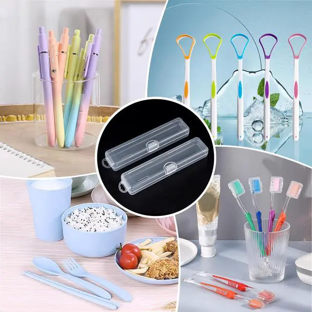 Alt view image 4 of 7 - Tongue Scraper Case, Tongue Scraper Case Only, Tongue Scraper Travel Case, Tongue Cleaner Case, Case for Tongue Scraper, Tongue Scraper Holder, Transparent Tongue Cleaner Case