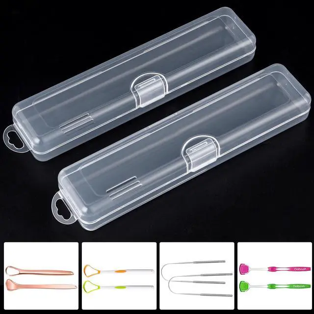 Alt view image 7 of 7 - Tongue Scraper Case, Tongue Scraper Case Only, Tongue Scraper Travel Case, Tongue Cleaner Case, Case for Tongue Scraper, Tongue Scraper Holder, Transparent Tongue Cleaner Case