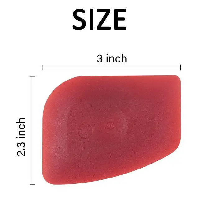 Alt view image 6 of 6 - Pan Scraper Dish Scraper Food Scraper Tool Plastic Pot Scraper Kitchen Scraper Grease Scraper Cast Iron Skillet Pan Scraper Tool for Cleaning (3 Pcs, Red)