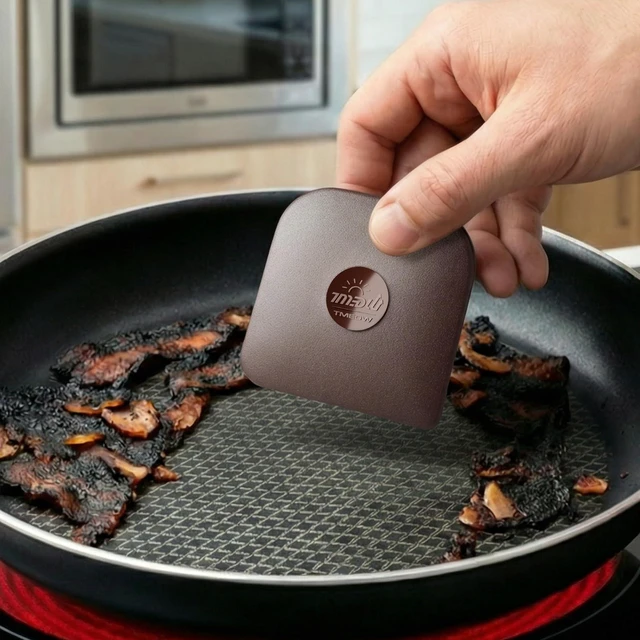 Alt view image 5 of 7 - Pan Scraper Tool for Kitchen 5 Pcs Pot Scraper | Multifunctional Pot Scraper Kitchen Tool, Non-Slip, Food Safe, High Heat Resistant-Brown