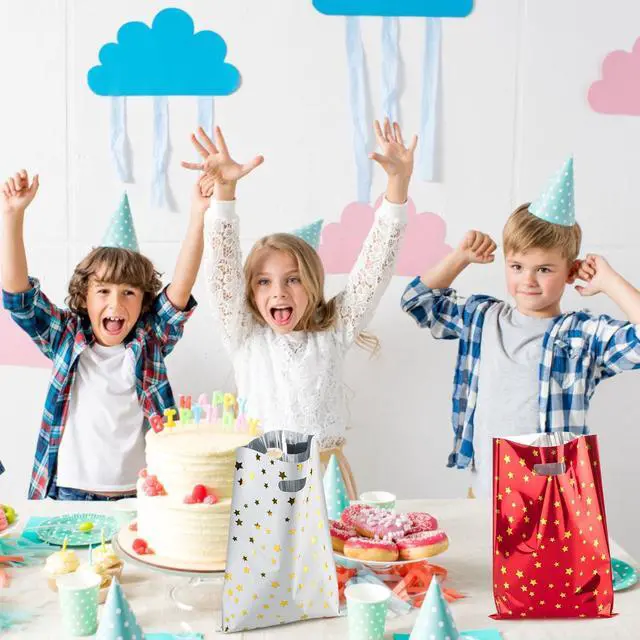 Alt view image 2 of 6 - 7.8 * 11.3inch Party Favor Bags 30PCS, Goodie Treat Loot Bags for Kids Children Birthday, Baby Shower, Easter Holiday Party Gift Wrap Decoration