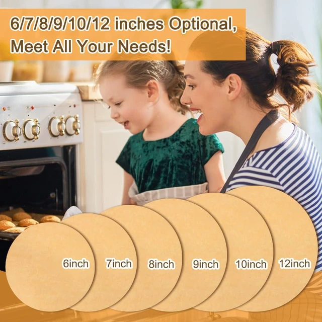 Alt view image 7 of 7 - 8 Inch Round Parchment Paper for Cake Pan, Tortilla Press,100PCS | Pre-Cut Nonstick Baking Parchment Rounds for Springform Pan and Burger Presses Help Reduce Sticking, Prep Time and Cleanup