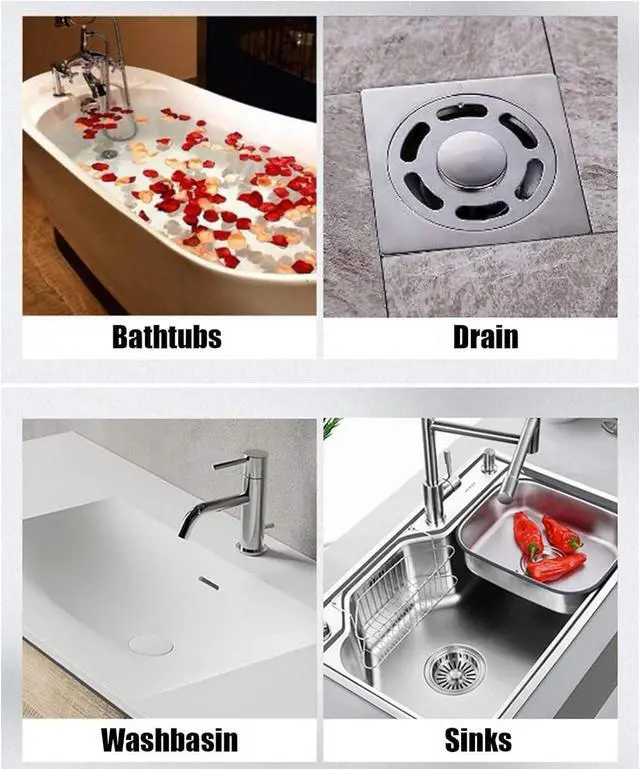 Alt view image 6 of 7 - 25 PCS Disposable Shower Drain Hair Catcher with Scrapper, 3.94 Inches Square Drain Hair Catcher Stickers for Bath & Kitchen, Hair Catcher Shower Drains Cover for Human, Pet Hair, Bathtub & Laundry