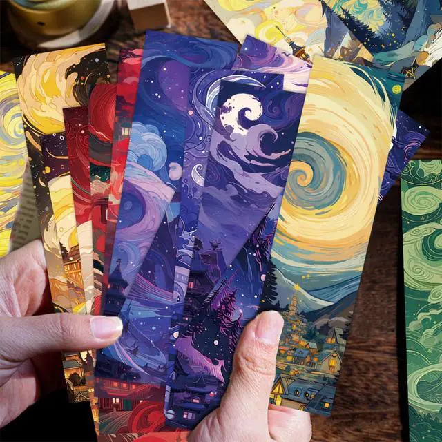 Alt view image 4 of 7 - 30 Pcs Fantasy Bookmarks for Kids Aesthetic Bookmark Watercolor Magic Bookmark for School Office Students Teens Book Reading Lovers Classroom Favors
