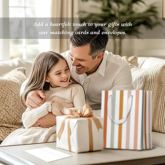 Alt view image 7 of 7 - Gift Bags Medium Size, Tissue Paper for Gift Bags Incl.Cards & Self-adhesive Envelope - Reusable & For Birthday, Mothers Day, Wedding, Baby Shower and Any Occasion.(4 Pack- 9")