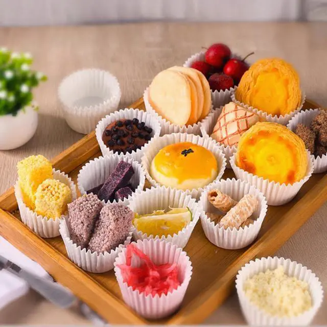 Alt view image 4 of 7 - 500 Count Cupcake Liners for Baking Cup, No Smell, Grease-proof Muffin Liners, Standard Size Cupcake Cups for Party, Wedding, Birthday,White,1.97x1.37 Inch