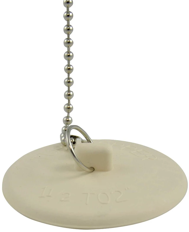 Alt view image 2 of 5 - Tub Drain Stopper, 1-3/8 in, Rubber, White (80783)