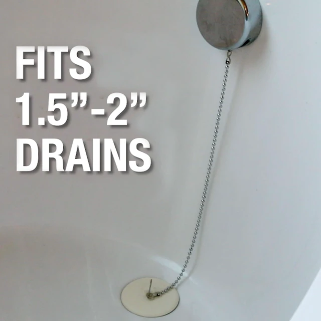 Alt view image 3 of 5 - Tub Drain Stopper, 1-3/8 in, Rubber, White (80783)