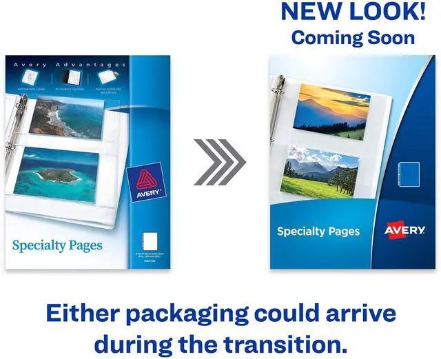 Alt view image 2 of 7 - Clear Mixed Format Photo Pages for 3 Ring Binder, Acid Free, Holds 4" x 6" Photos, 10 Photo Protectors (13401)