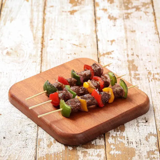 Alt view image 4 of 7 - 200 PCS Bamboo Skewers, 8 Inch Food Sticks for Appetizers Fruit Kebabs | Natural Mini Wooden Skewers for Barbecue Grilling Burger Sausage, Cocktail Picks for Drinks, Long Toothpicks Tooth Picks