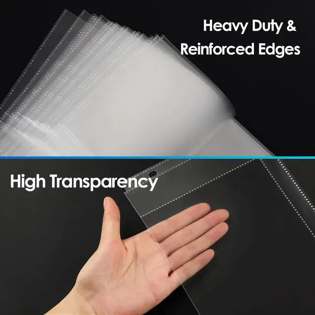 Alt view image 4 of 7 - 30 Pack 5x7 Photo Sleeves for 3 Ring Binder (120 Pictures),2 Pocket | Heavy-Duty Archival Page Protectors,Clear Photo Album Refill Pages,Plastic Recipe Cards Binder Sleeves with Pockets,Acid-Free