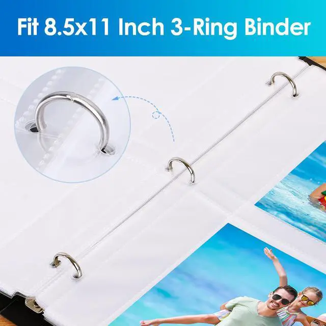 Alt view image 7 of 7 - 30 Pack 5x7 Photo Sleeves for 3 Ring Binder (120 Pictures),2 Pocket | Heavy-Duty Archival Page Protectors,Clear Photo Album Refill Pages,Plastic Recipe Cards Binder Sleeves with Pockets,Acid-Free