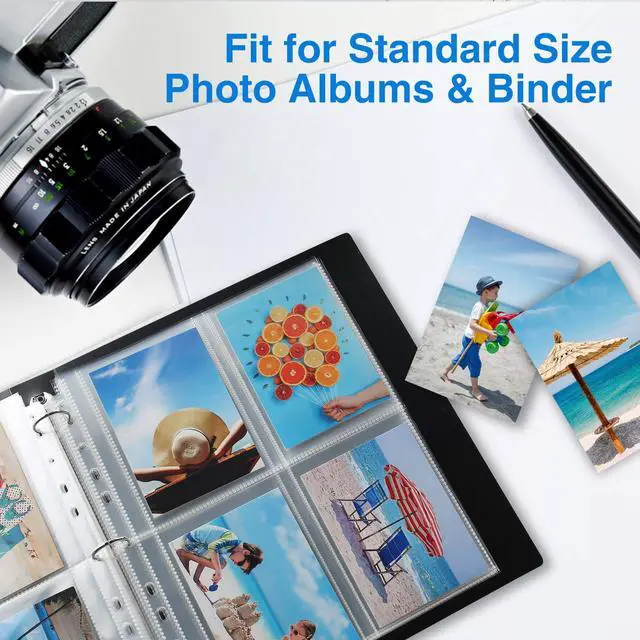 Alt view image 7 of 7 - 30 Pack 3.5x5 Photo Sleeves for 3 Ring Binder, Hold 240 Pictures | Heavy Duty Plastic Binder Sleeves, Photo Album Refill Pages, Acid Free Archival Page Protector, Binder Inserts for Postcard