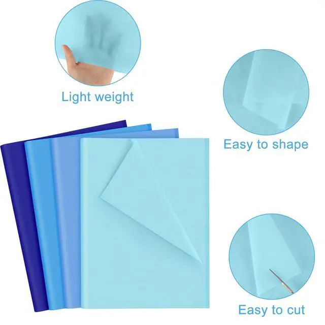 Alt view image 3 of 7 - 108Sheets Blue Gift Wrap Paper Graduation Tissue Paper Bulk Wrap Tissue for Easter Birthday Wedding Christmas Holiday Present Packaging and Blue Theme Party Decoration