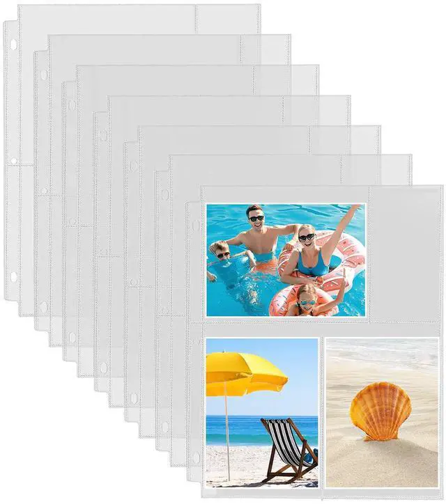 Main image of 30 Pack 4x6 Photo Sleeves for 3 Ring Binder, Hold 180 Photos | Clear Plastic Binder Sleeves, Photo Album Refill Pages, Acid Free Archival Page Protector, Binder Inserts for Postcard