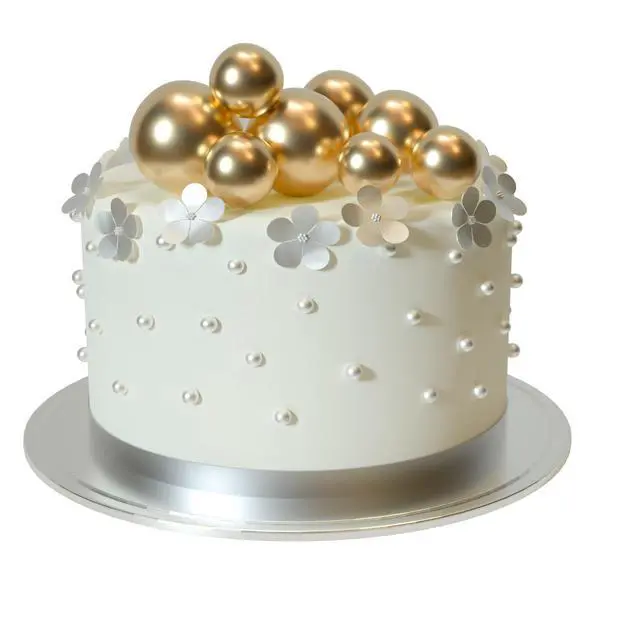 Alt view image 7 of 7 - 20 Pcs Gold Balls Cake Topper Decorations for Birthday Cake Decor | Cake Topper Sticks, Graduation Cake Decoration, Wedding Cake DecorationsGold Cake Ball Decor, Mini Balloons Cake Topper