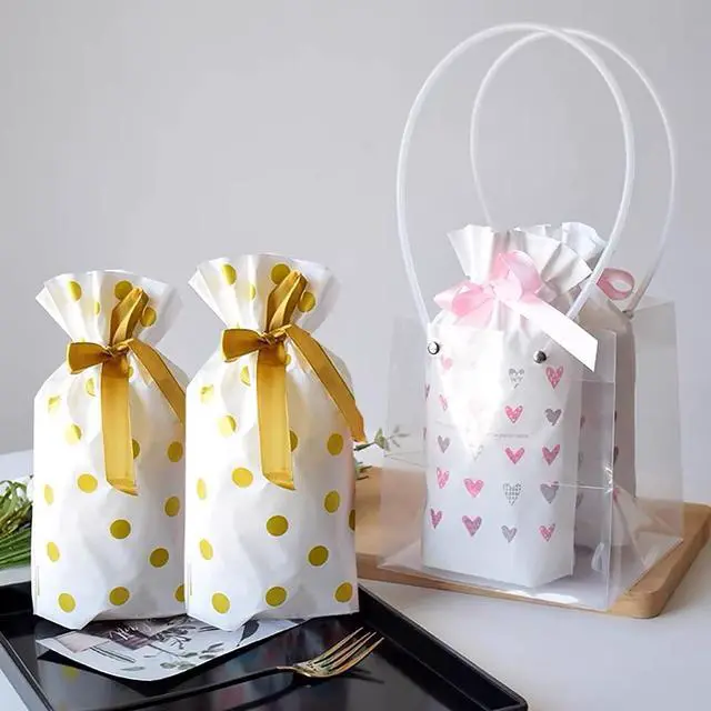 Alt view image 4 of 7 - 24pcs Treat Bags Party Favor Bags Plastic Drawstring Gift Bag Candy Goodies Bag Gift Wrapping Package for Birthday Wedding Baby Shower Bridal Shower Holiday Party