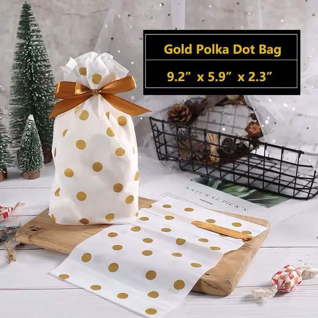 Alt view image 2 of 7 - 24pcs Treat Bags Party Favor Bags Plastic Drawstring Gift Bag Candy Goodies Bag Gift Wrapping Package for Birthday Wedding Baby Shower Bridal Shower Holiday Party