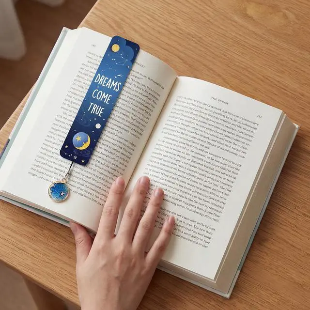Alt view image 6 of 6 - 12 Pcs Space Bookmarks Metal Charms, Cat Moon Star Novelty Style | Inspirational Celestial Designs, Classroom Prizes Reading Rewards, Book Club Gifts Students, Party Favors Boys Girls