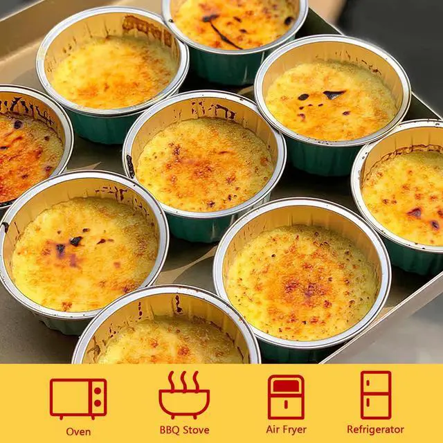 Alt view image 5 of 7 - 5oz Dot Cake Cups with Dome Lids, Cupcake Tins Mini Cake Pans | 25 Pack, Foil Baking Cups, Disposable Ramekins, Single Muffin Containers, for Kids Party, Round Pink