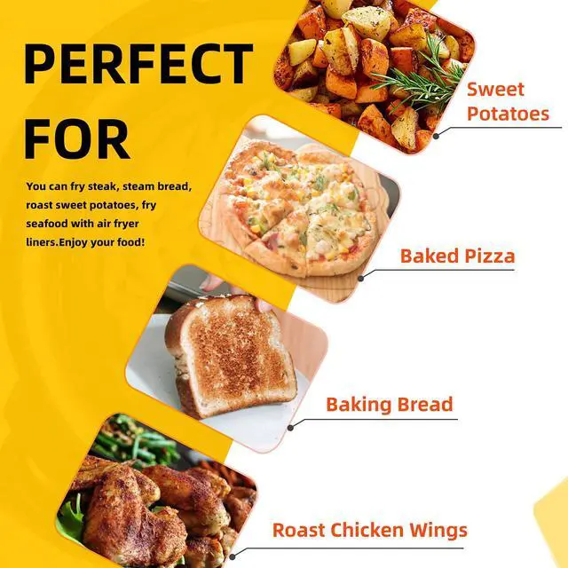 Alt view image 6 of 7 - 200PCS 6.5" Perforated Parchment Paper Squares, Unbleached | Heavy duty air fryer paper liners for air fryer, steaming basket, bamboo steamer, and oven baking; less mess, better airflow