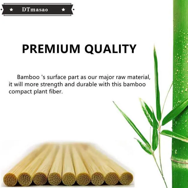 Alt view image 2 of 4 - 200PCS 12 inch Bamboo Skewers for Wooden Sticks BBQAppetiserFruitCocktailKabobChocolate FountainGrillingKitchenCrafting and Party. =3mm, More Size Choices 6"/8"/10"/12"/36"