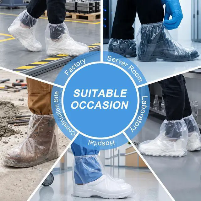 Alt view image 3 of 7 - 20Pcs Waterproof Shoe Upper Protector,Outdoor Shoe Protection Cover, L Size | Dlock rain,mud & splashes,compact light for commute&outdoor use,keeps footwear dry