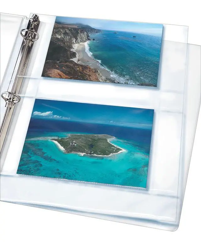 Alt view image 2 of 5 - Clear Photo Album Pages for 3 Ring Binder, 10 Sleeves Holds 40 Total Horizontal 4" x 6" Photos (13406)