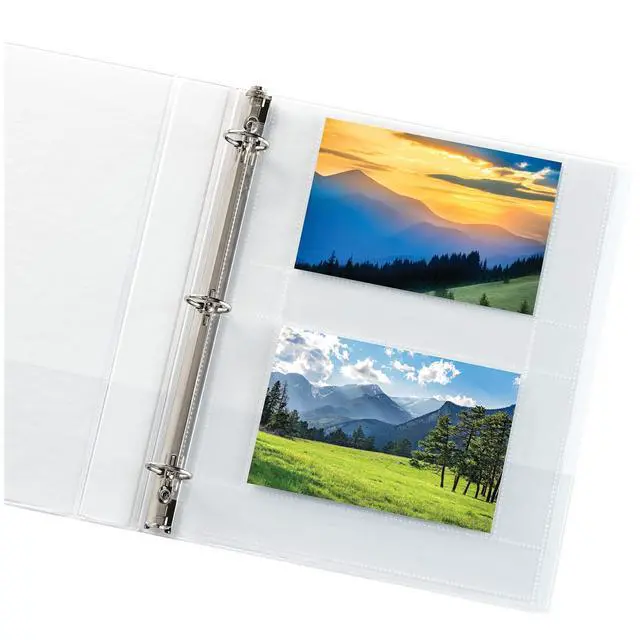 Alt view image 5 of 5 - Clear Photo Album Pages for 3 Ring Binder, 10 Sleeves Holds 40 Total Horizontal 4" x 6" Photos (13406)