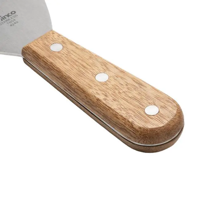 Alt view image 2 of 4 - Blade Scraper, 4.5-Inch by 4-Inch,Stainless Steel, Brown,Medium | Dishwasher safe, Durable blade and handle, For griddles, dough, bench work and food-prep surface scraping